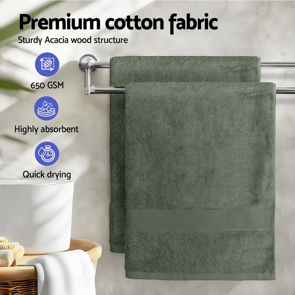 2-Pack Extra Large Cotton Bath Sheets Set Quick Dry