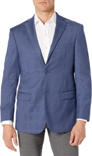 Adam Baker Men's Single Breasted Classic Fit 100% Luxury Lamb's Wool Blazer/Sport Coat