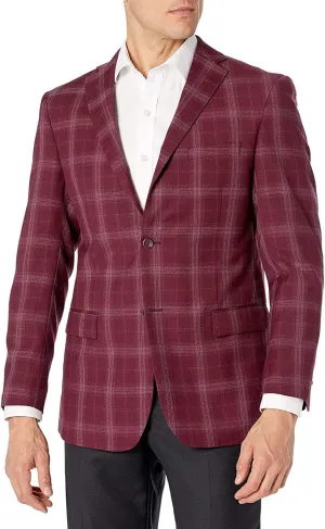 Adam Baker Men's Single Breasted Classic Fit 100% Luxury Lamb's Wool Blazer/Sport Coat