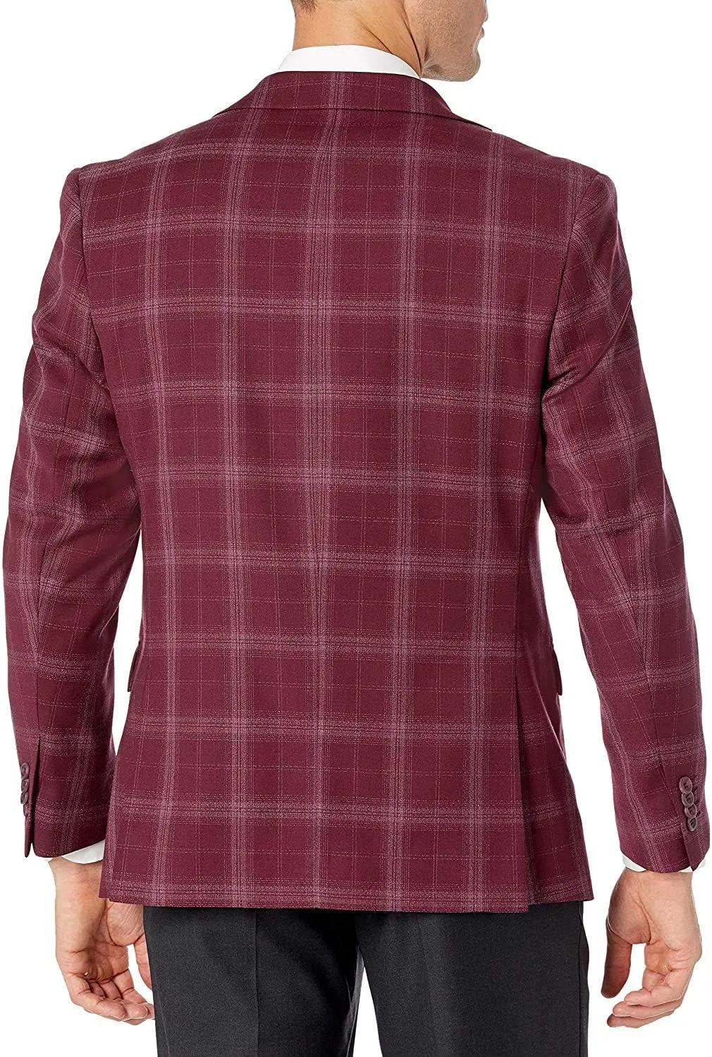 Adam Baker Men's Single Breasted Classic Fit 100% Luxury Lamb's Wool Blazer/Sport Coat