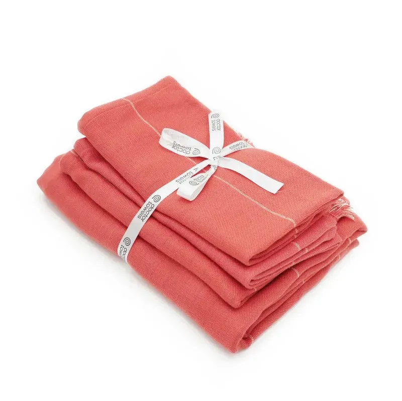 Aloevera Double Cloth Assorted Towels | Set of 4