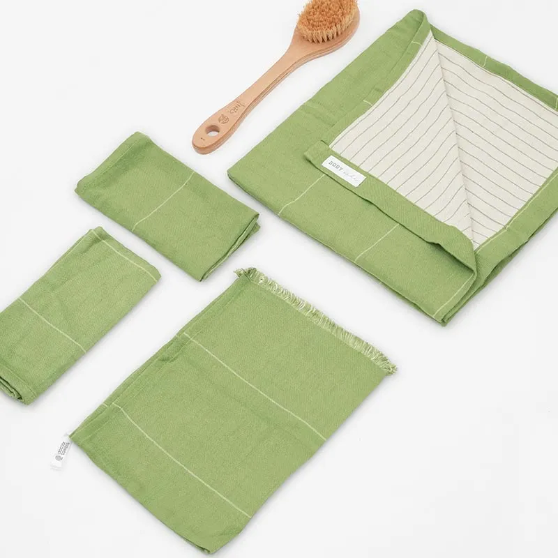 Aloevera Double Cloth Assorted Towels | Set of 4