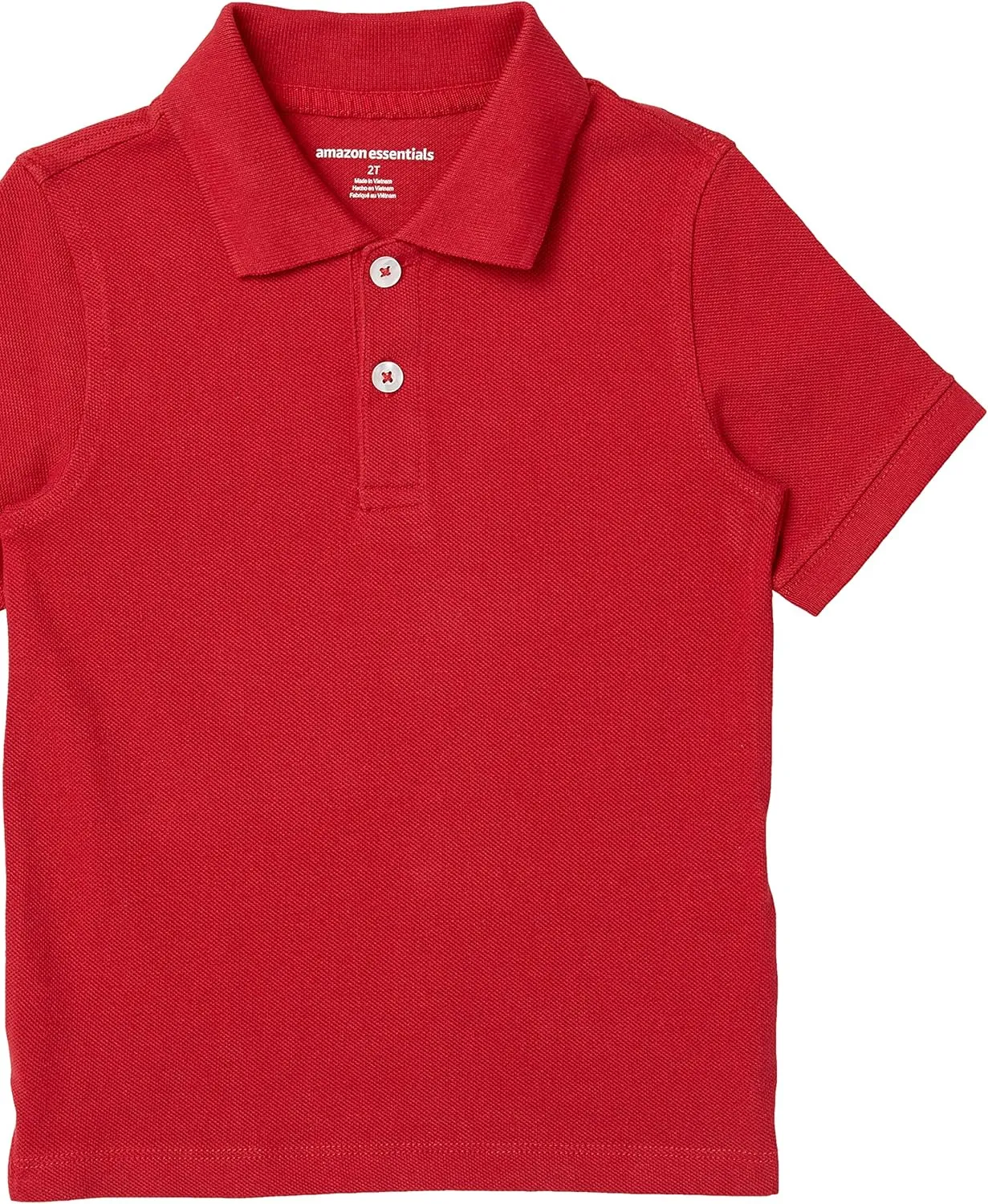 Amazon Essentials Boys and Toddlers' Short-Sleeve Pique Polo Shirts, Multipacks