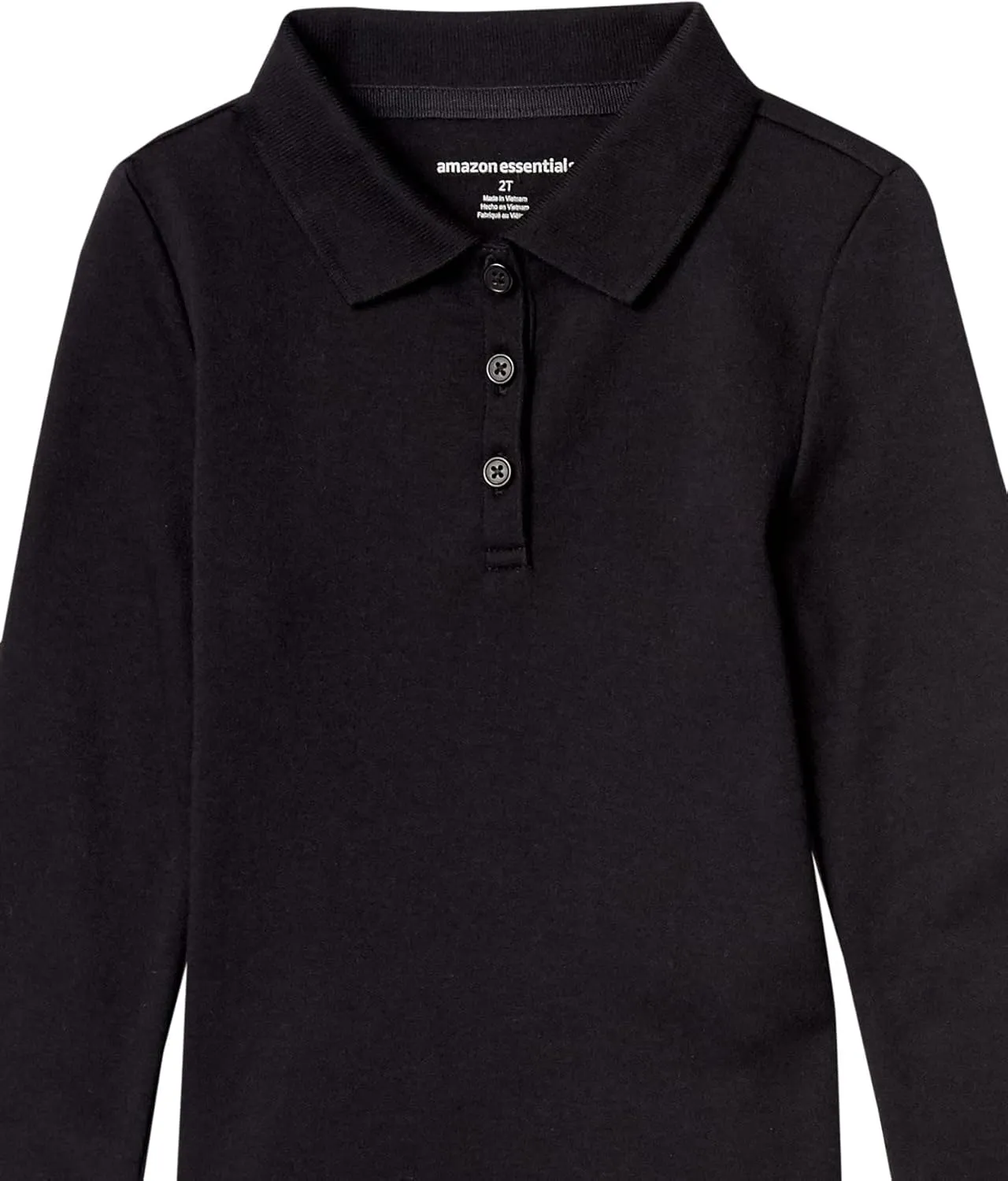 Amazon Essentials Girls and Toddlers' Long-Sleeve Interlock Polo Shirts, Multipacks