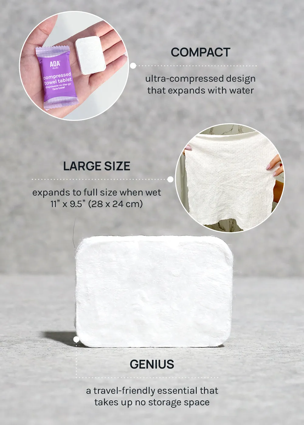 AOA Compressed Towel Tablets