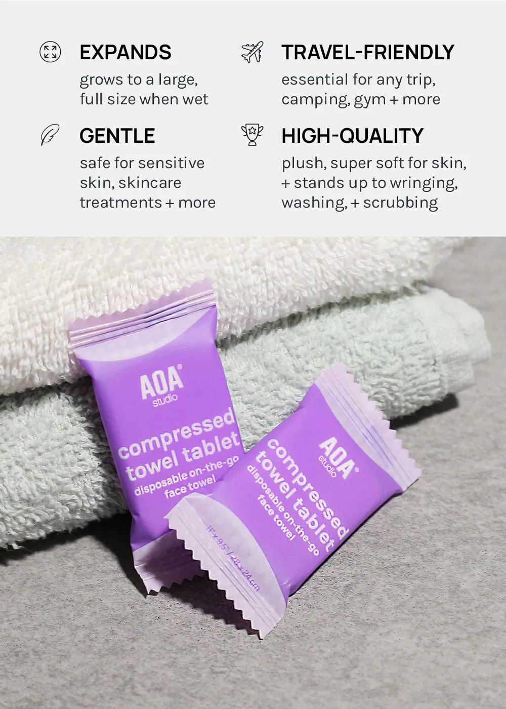 AOA Compressed Towel Tablets