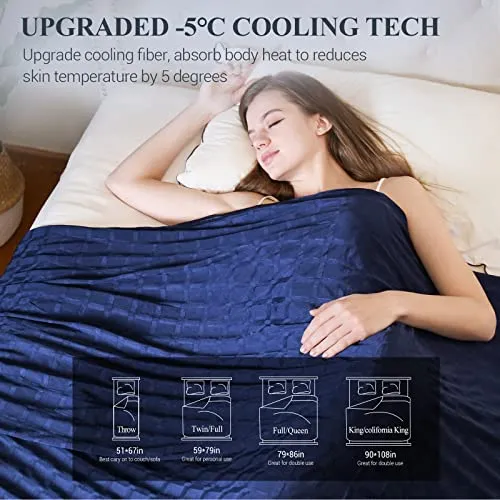 Arc-chill Extreme Q Max 0.5 Lightweight Waffle Pattern Cold Blanket,Blue