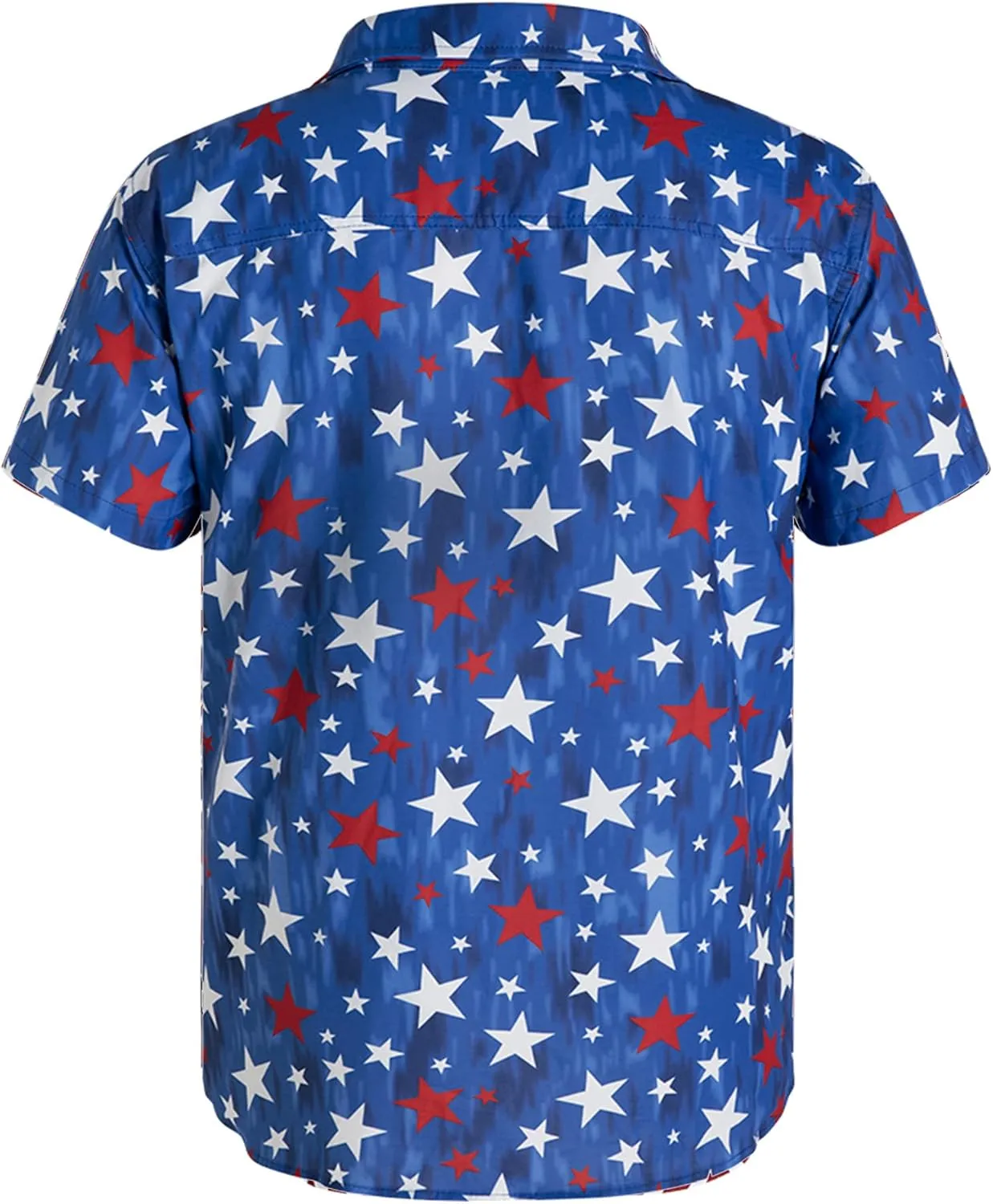 Arvilhill Men American Flag Button Shirt 4th of July Short Sleeve Shirts (S-3XL)