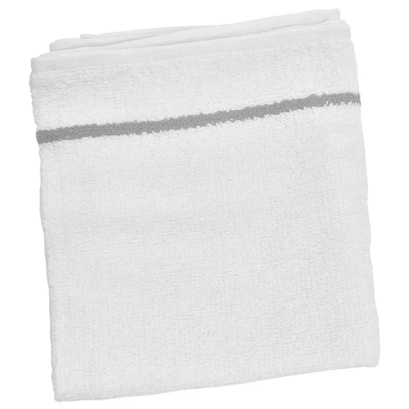 BabylissPro Cotton Towels Grey Stripe (12 Pack)