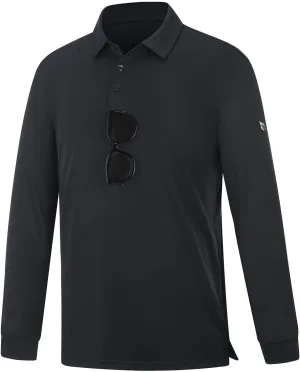 baleaf Men's Long Sleeve Golf Shirt Collared Shirts Polo UPF 50  Lightweight Quick Dry Work Casual Outdoor