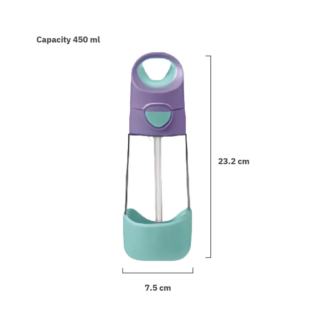 b.box Tritan straw Drink Bottle450ml Lilac Pop Purple
