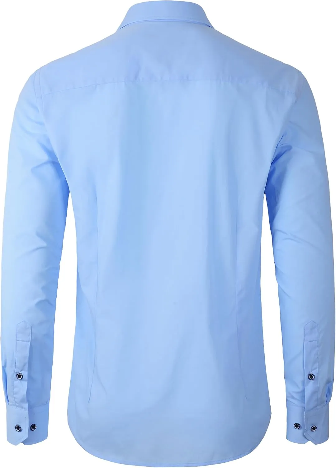Beninos Men's Casual Long Sleeve Stretch Dress Shirt Wrinkle-Free Slim Fit Button Down Shirts