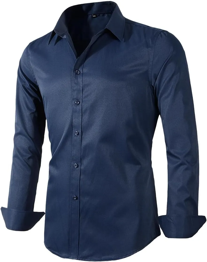 Beninos Men's Dress Shirts Casual Long Sleeve Button Down Shirt