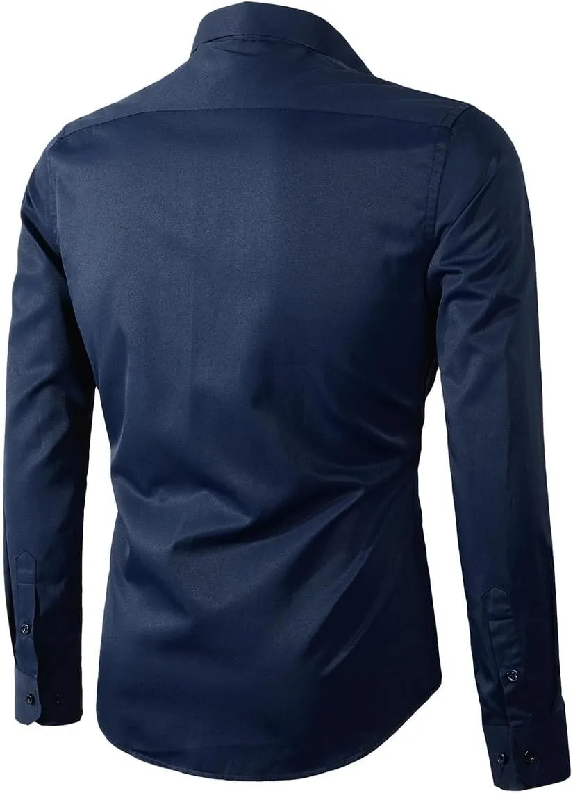 Beninos Men's Dress Shirts Casual Long Sleeve Button Down Shirt