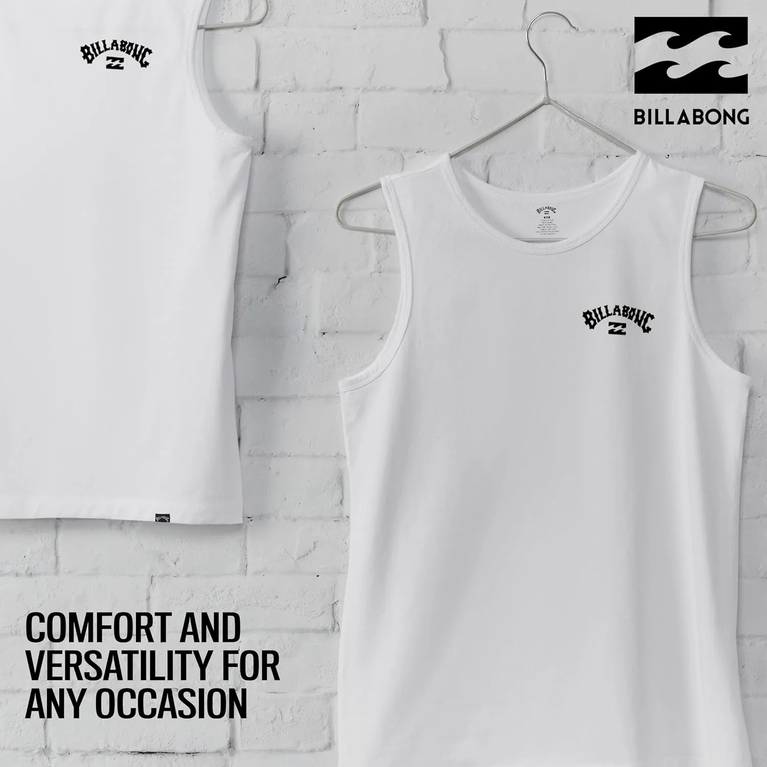 Billabong Big and Tall Tank Tops for Men - Cotton Mens Sleeveless Muscle T Shirt