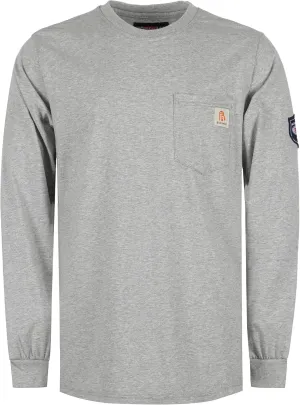 BOCOMAL FR Shirts Lightweight Classic Crew Long Sleeve Fire Resistant Shirt CAT2
