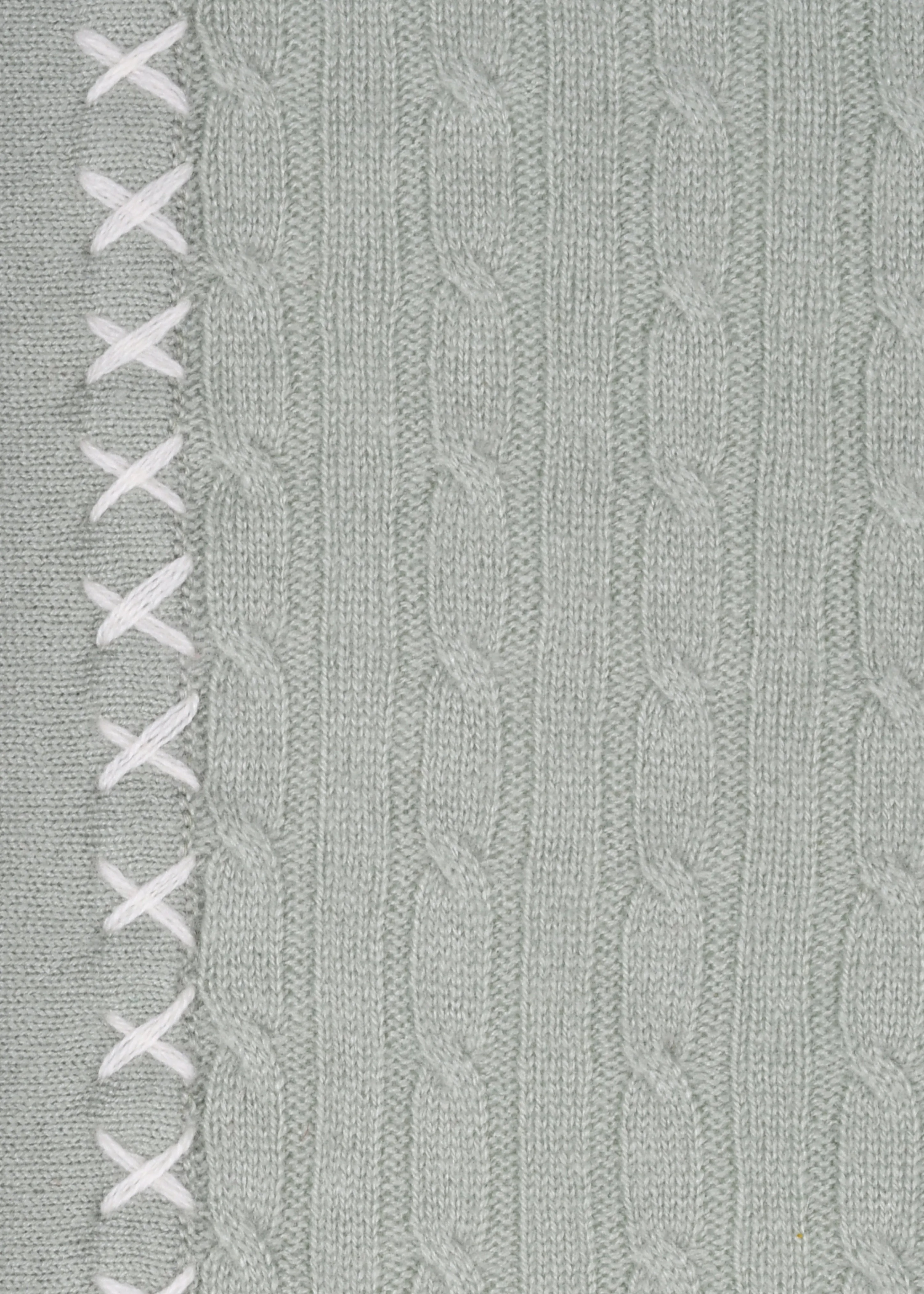 Cable Knit Baby Blanket in Cashmere
