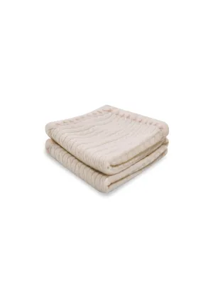 Cable Knit Baby Blanket in Cashmere
