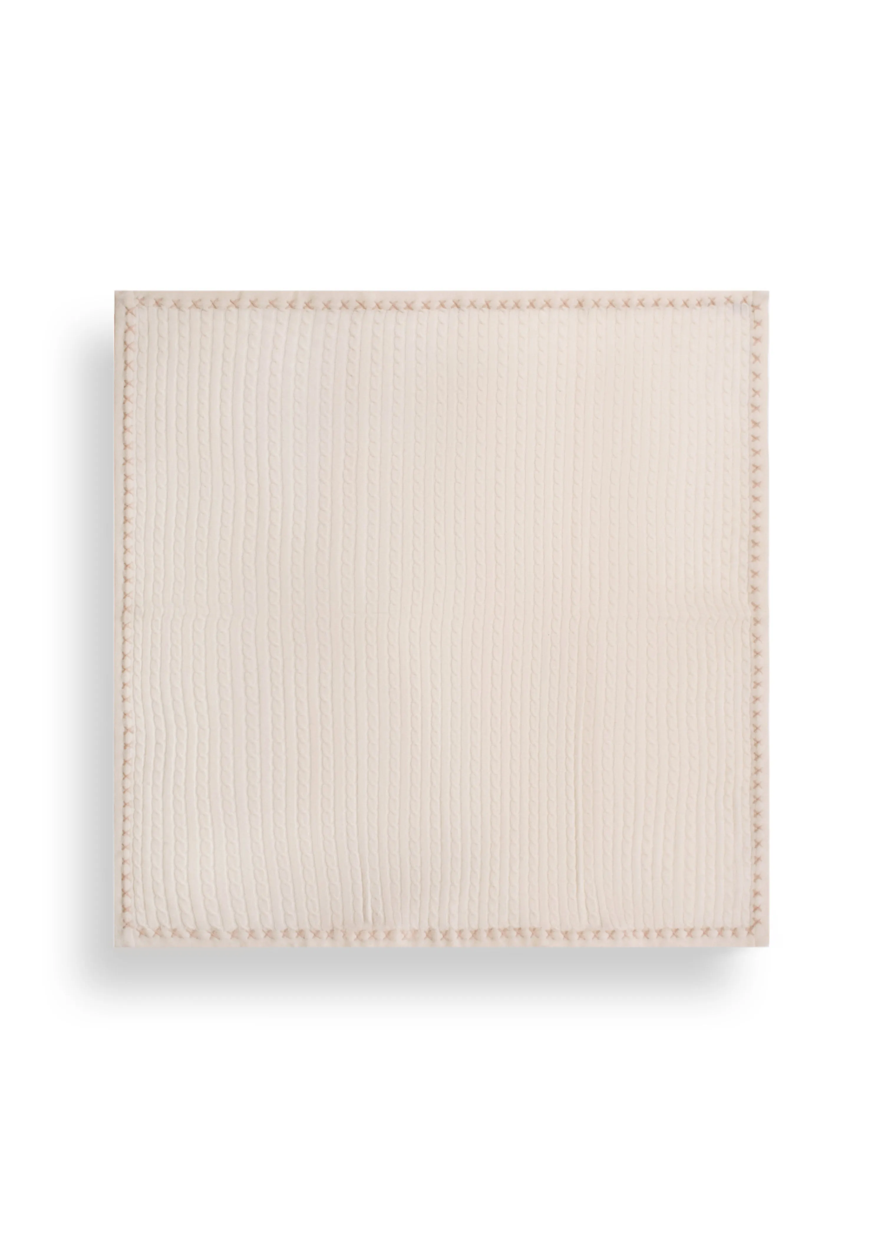 Cable Knit Baby Blanket in Cashmere