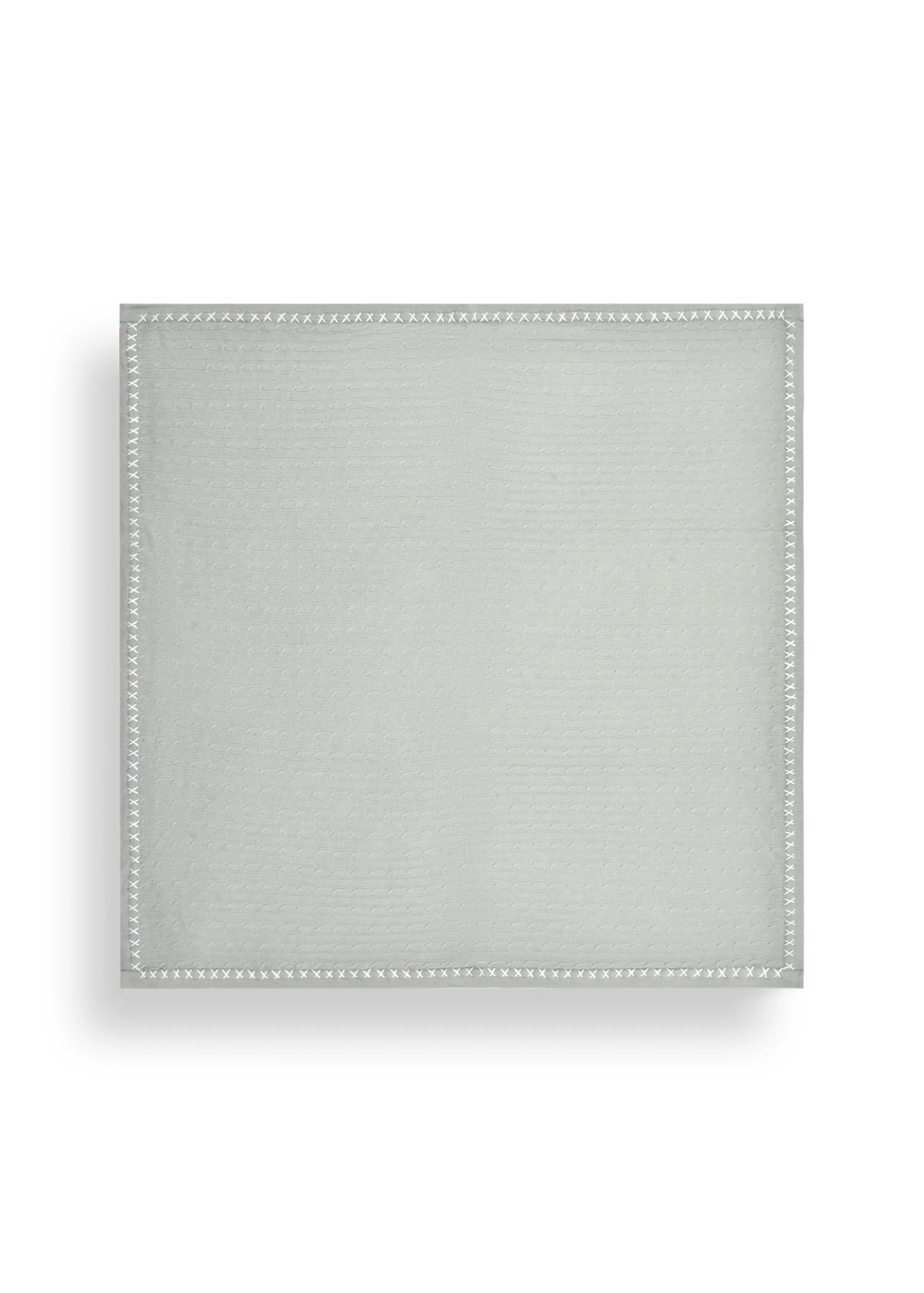 Cable Knit Baby Blanket in Cashmere