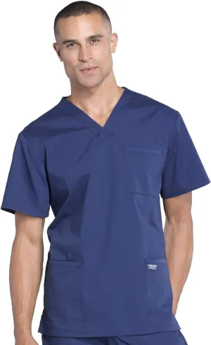 Cherokee Scrubs for Men Workwear Professionals V-Neck 4 Pocket Scrub Top WW695
