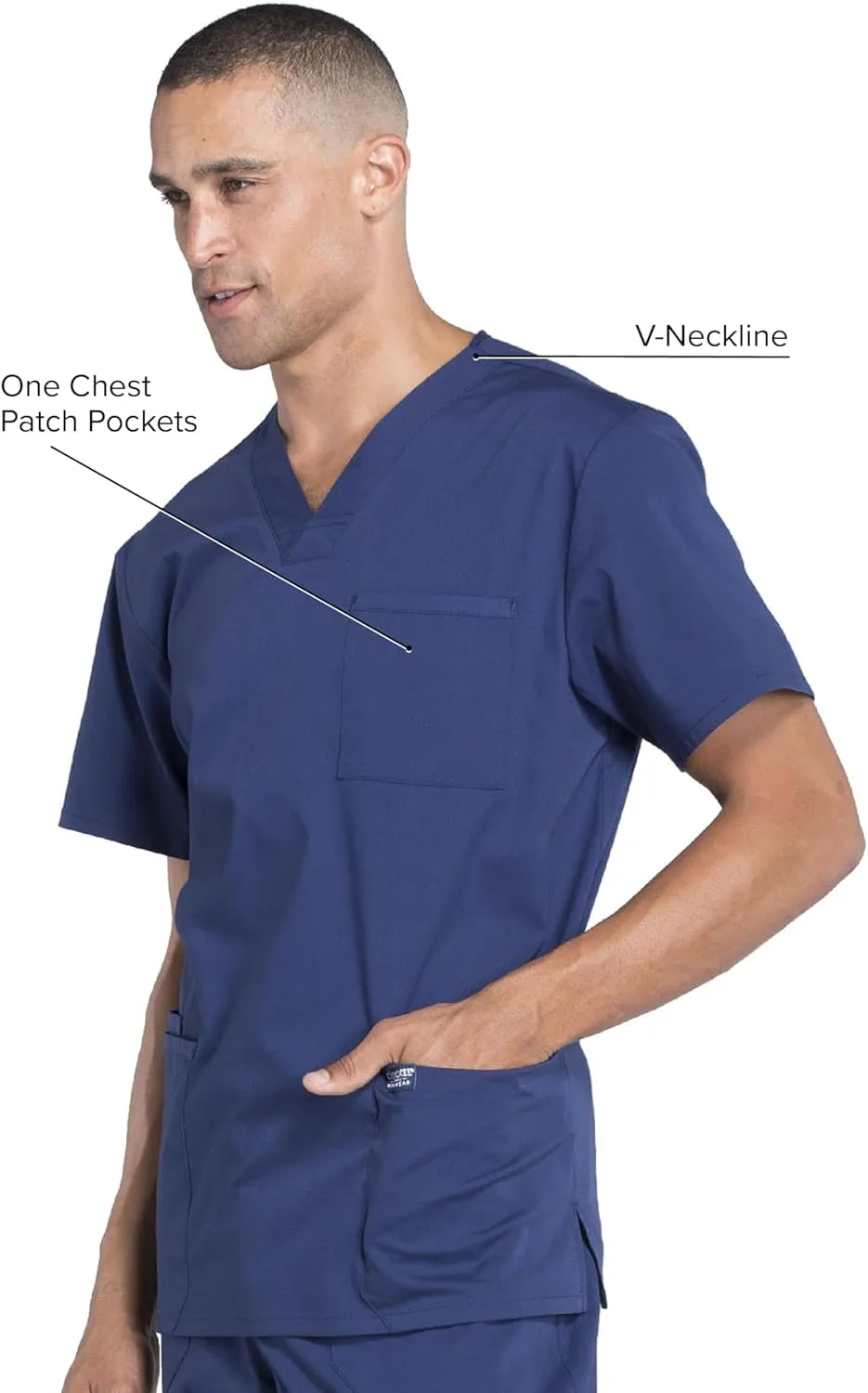Cherokee Scrubs for Men Workwear Professionals V-Neck 4 Pocket Scrub Top WW695