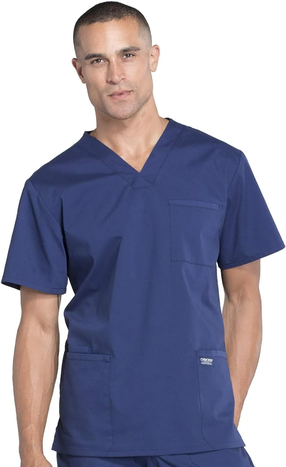 Cherokee Scrubs for Men Workwear Professionals V-Neck 4 Pocket Scrub Top WW695