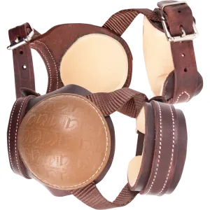 Classic Equine Leather Skid Boots with Nylon Straps