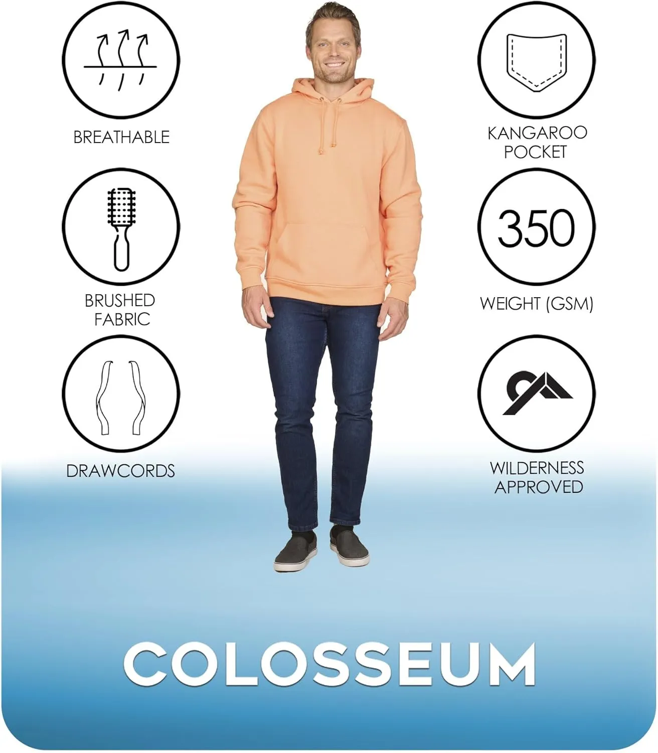 COLOSSEUM Outdoors Men's Brooks Super Heavyweight Workwear Pullover Hoodie