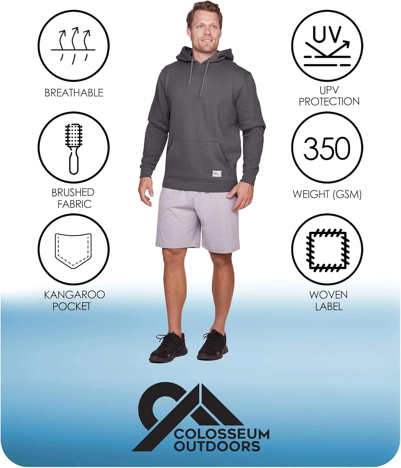COLOSSEUM Outdoors Men's Brooks Super Heavyweight Workwear Pullover Hoodie