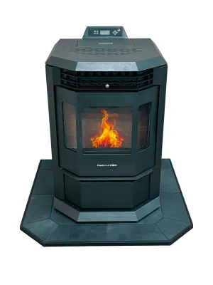 COMBO DEAL- HP22 Black Pellet Stove with 36" Black Copper Hearth Pad