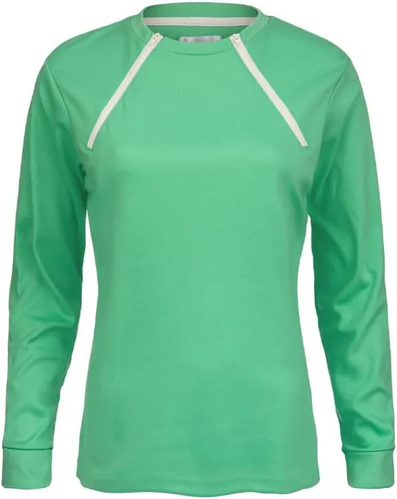 ComfyChemo CHEMOWEAR : Women's Long Sleeve Chemotherapy Port Zipper Shirts