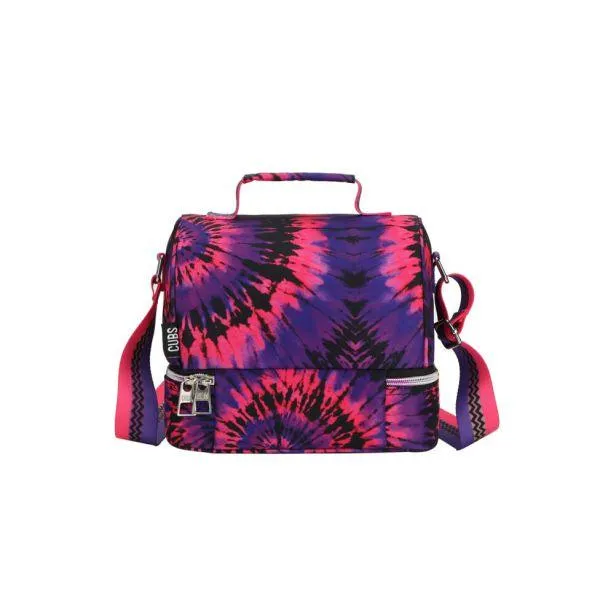 Cubs Black and Purple Tie Dye High School Lunch Bag