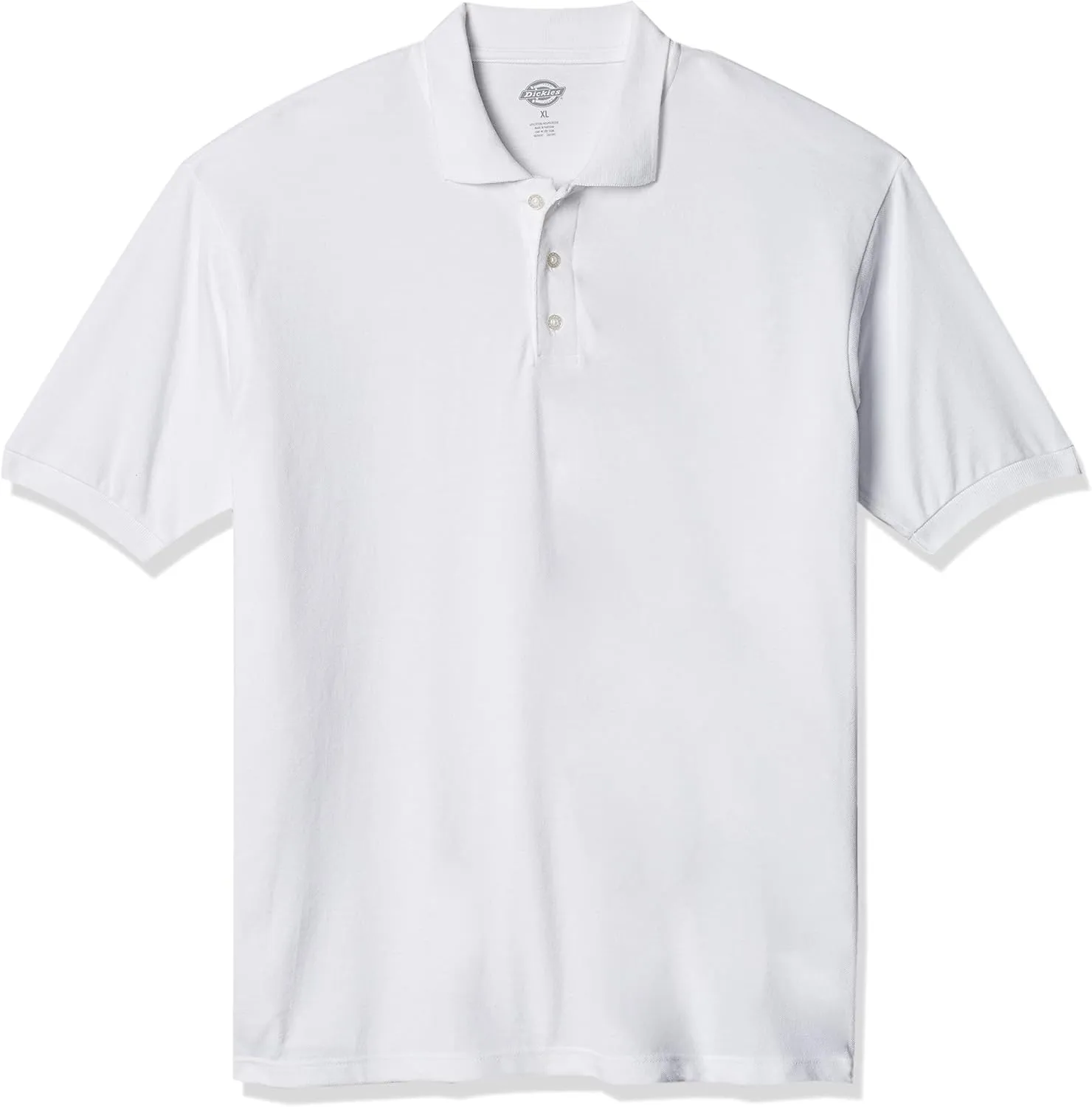 Dickies mens Short-sleeve Pique polo shirts, White, X-Large US