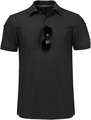 disi Mens Polo Shirts Quick-Dry Cool Short Sleeve Sports Casual Tennis Golf Shirt for Men