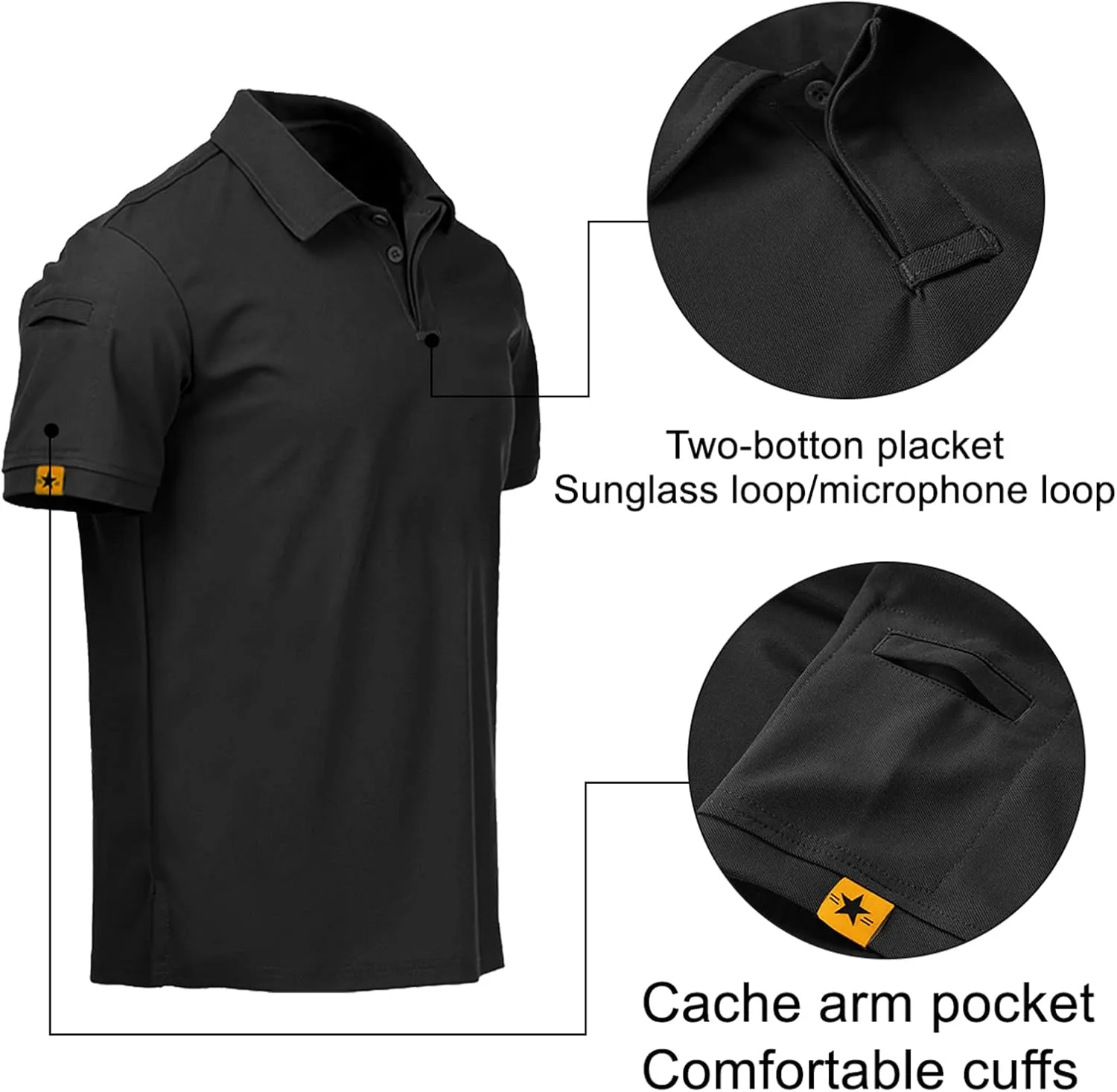 disi Mens Polo Shirts Quick-Dry Cool Short Sleeve Sports Casual Tennis Golf Shirt for Men