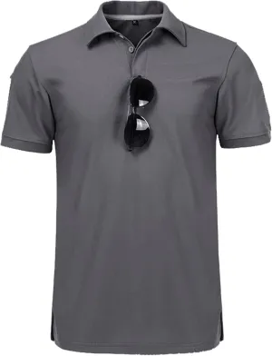disi Mens Polo Shirts Quick-Dry Cool Short Sleeve Sports Casual Tennis Golf Shirt for Men