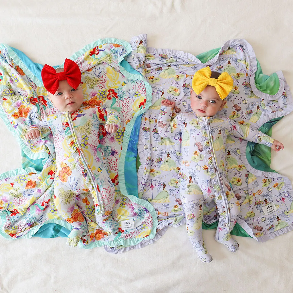 Disney Princess Ariel & Ariel's Castle Ruffled Luxette Patoo Blanket