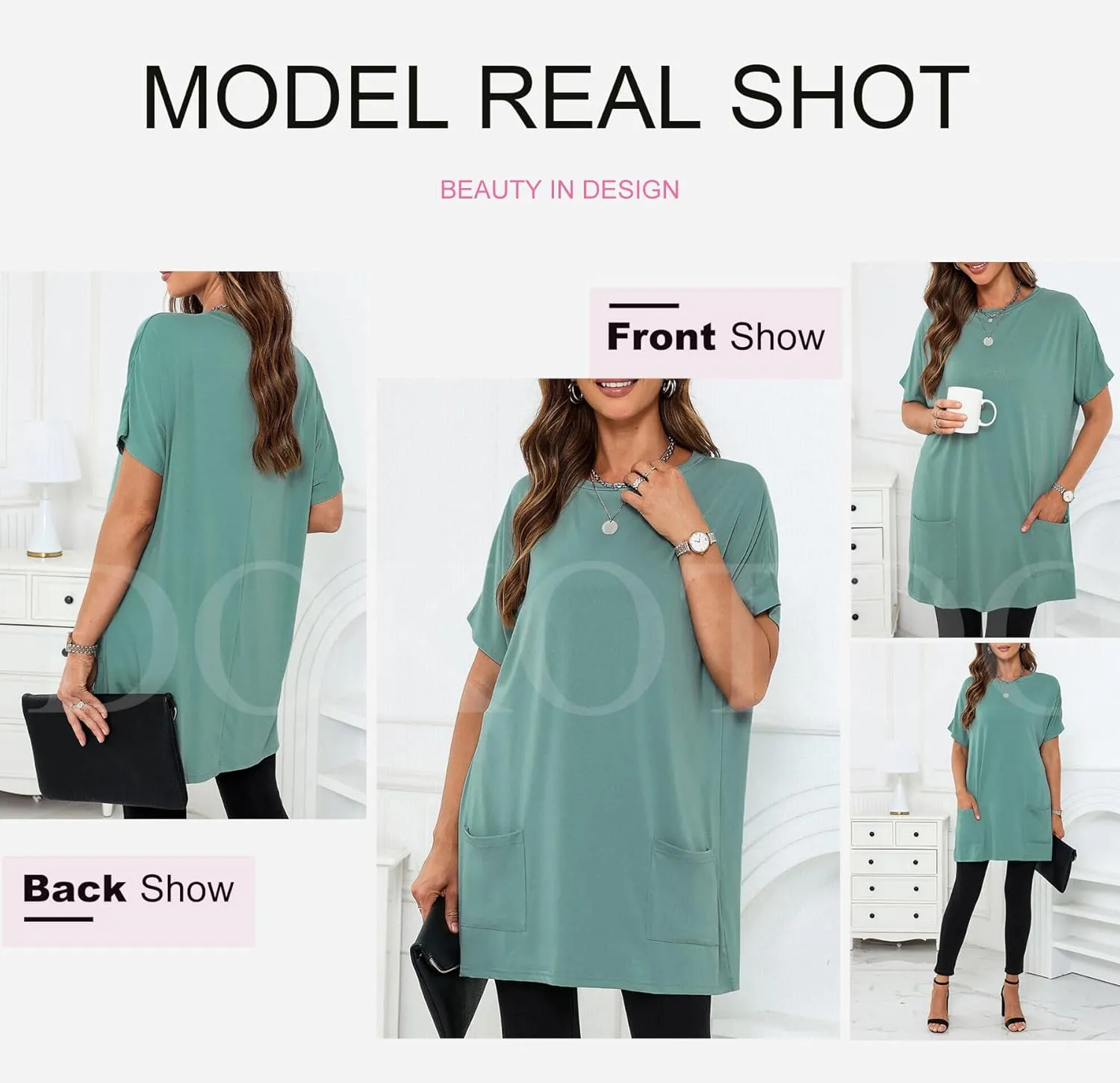 Dokotoo Womens Summer 2025 Casual Short Sleeve Shirts Loose Fit Oversized Tshirts Tunic Tops with Pockets