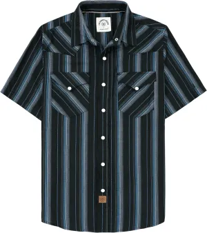 Dubinik50% Viscose derived from Bamboo,50% Polyester Mens Short Sleeve Western Cowboy Pearl Snap Casual Plaid Shirts for Men