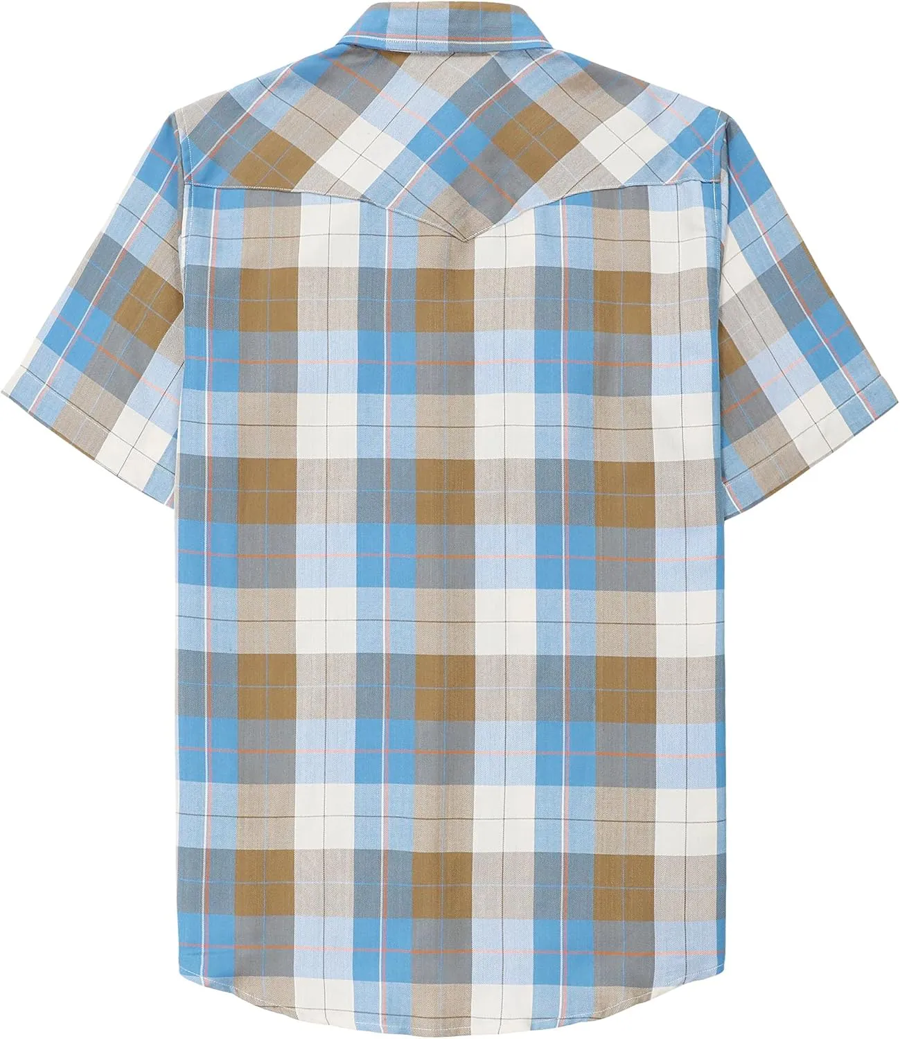 Dubinik50% Viscose derived from Bamboo,50% Polyester Mens Short Sleeve Western Cowboy Pearl Snap Casual Plaid Shirts for Men