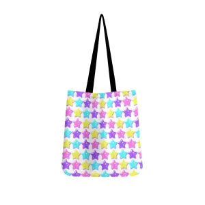 Electric Star Wave White Canvas Tote Bag