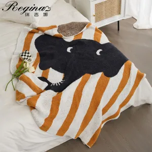 Elephant Striped Summer Blanket for Children
