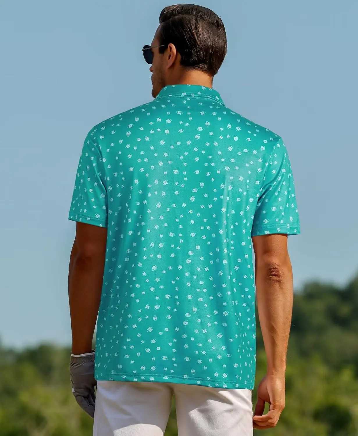 ELETOP Mens Golf Polo Shirts Moisture Wicking Quick Dry Short Sleeve Polo Casual Fashion Golf Shirt for Men