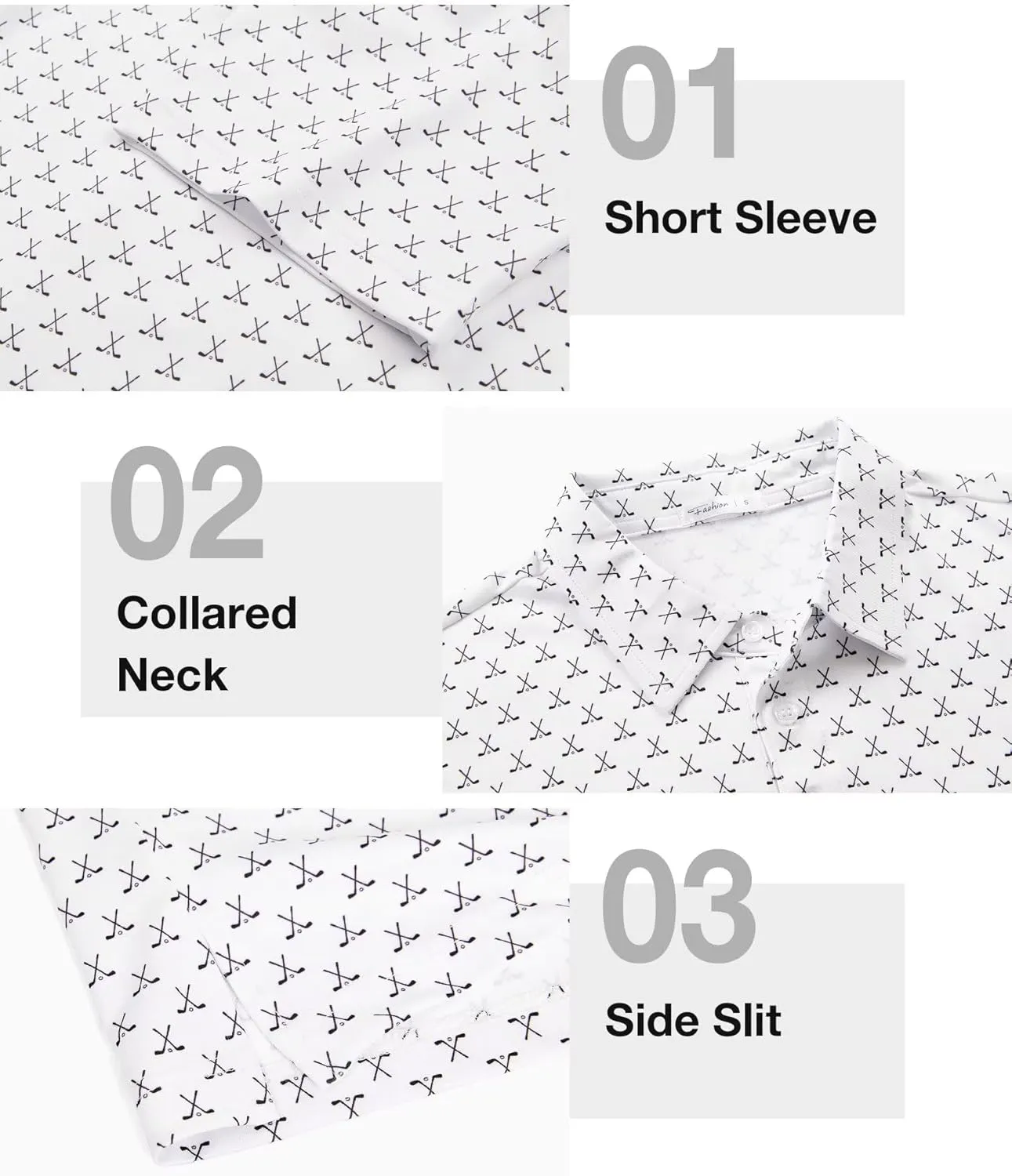 ELETOP Mens Golf Polo Shirts Moisture Wicking Quick Dry Short Sleeve Polo Casual Fashion Golf Shirt for Men