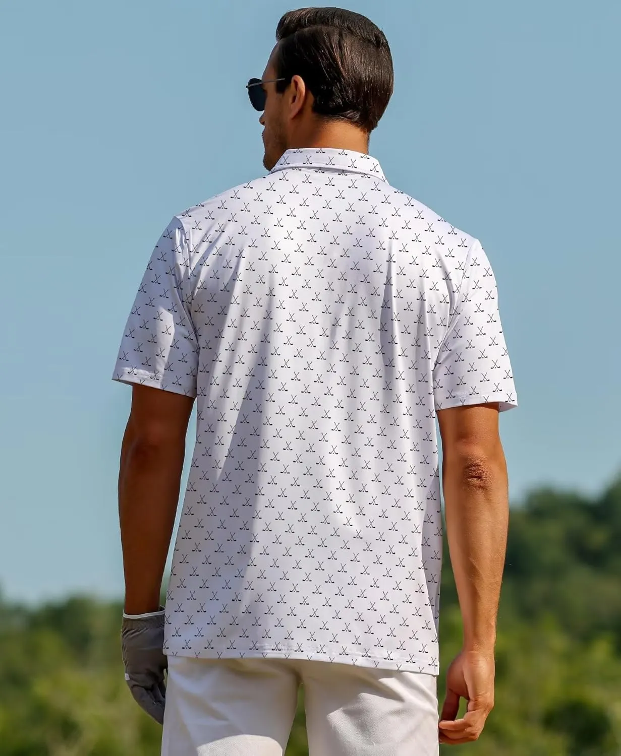 ELETOP Mens Golf Polo Shirts Moisture Wicking Quick Dry Short Sleeve Polo Casual Fashion Golf Shirt for Men