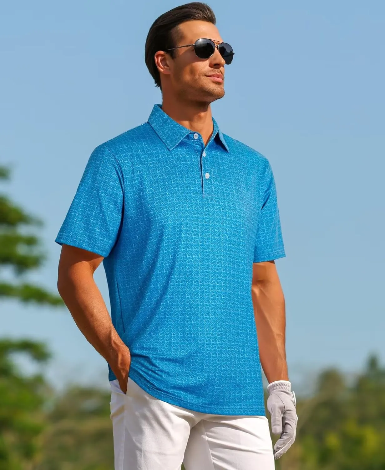 ELETOP Mens Golf Polo Shirts Moisture Wicking Quick Dry Short Sleeve Polo Casual Fashion Golf Shirt for Men