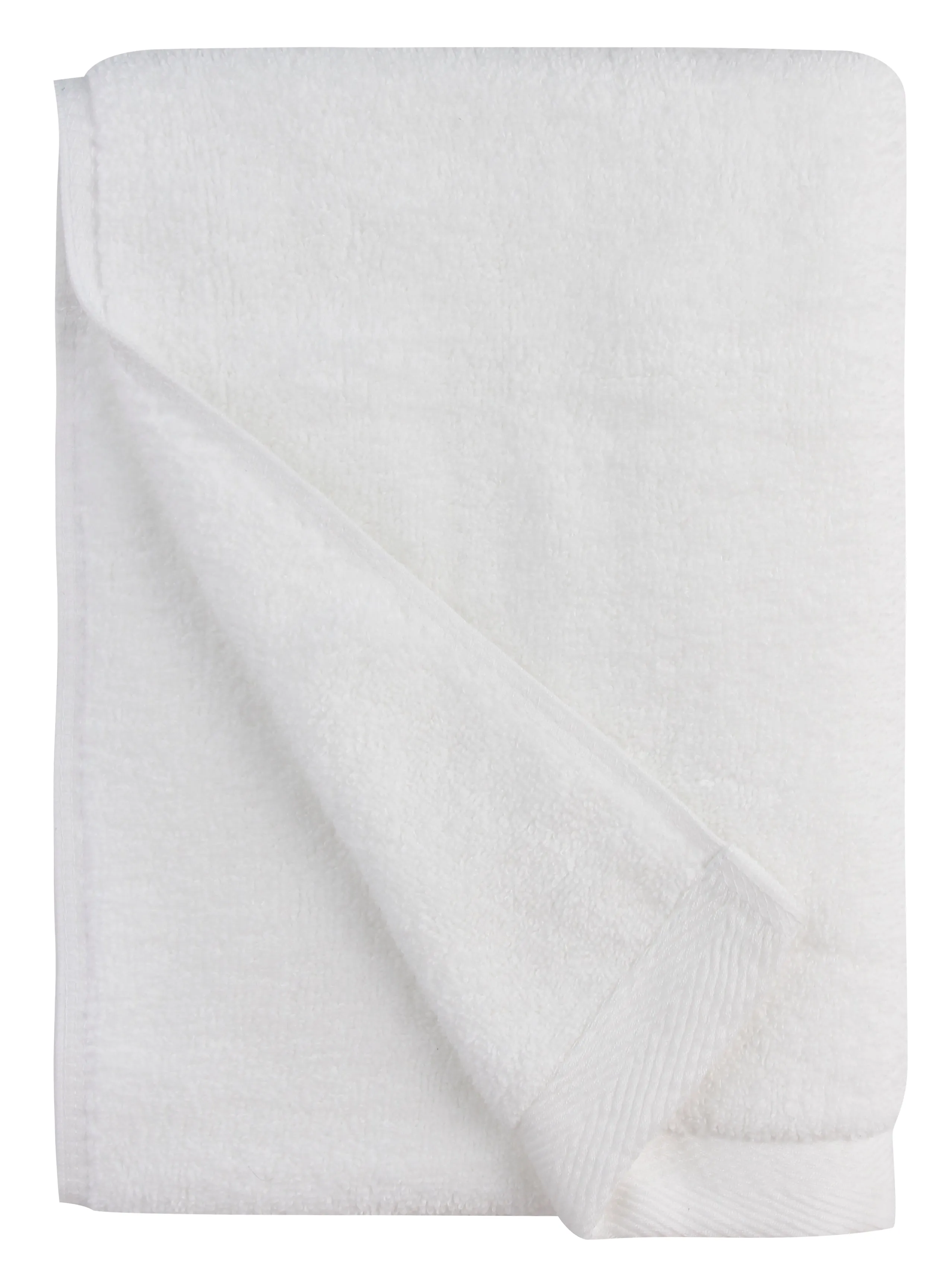 Flat Loop Hand Towels - 4 Pack, Porcelain (White)