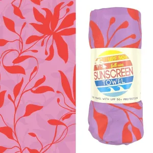 Full Size UPF 50  Sunscreen Towel (Bold Blooms)