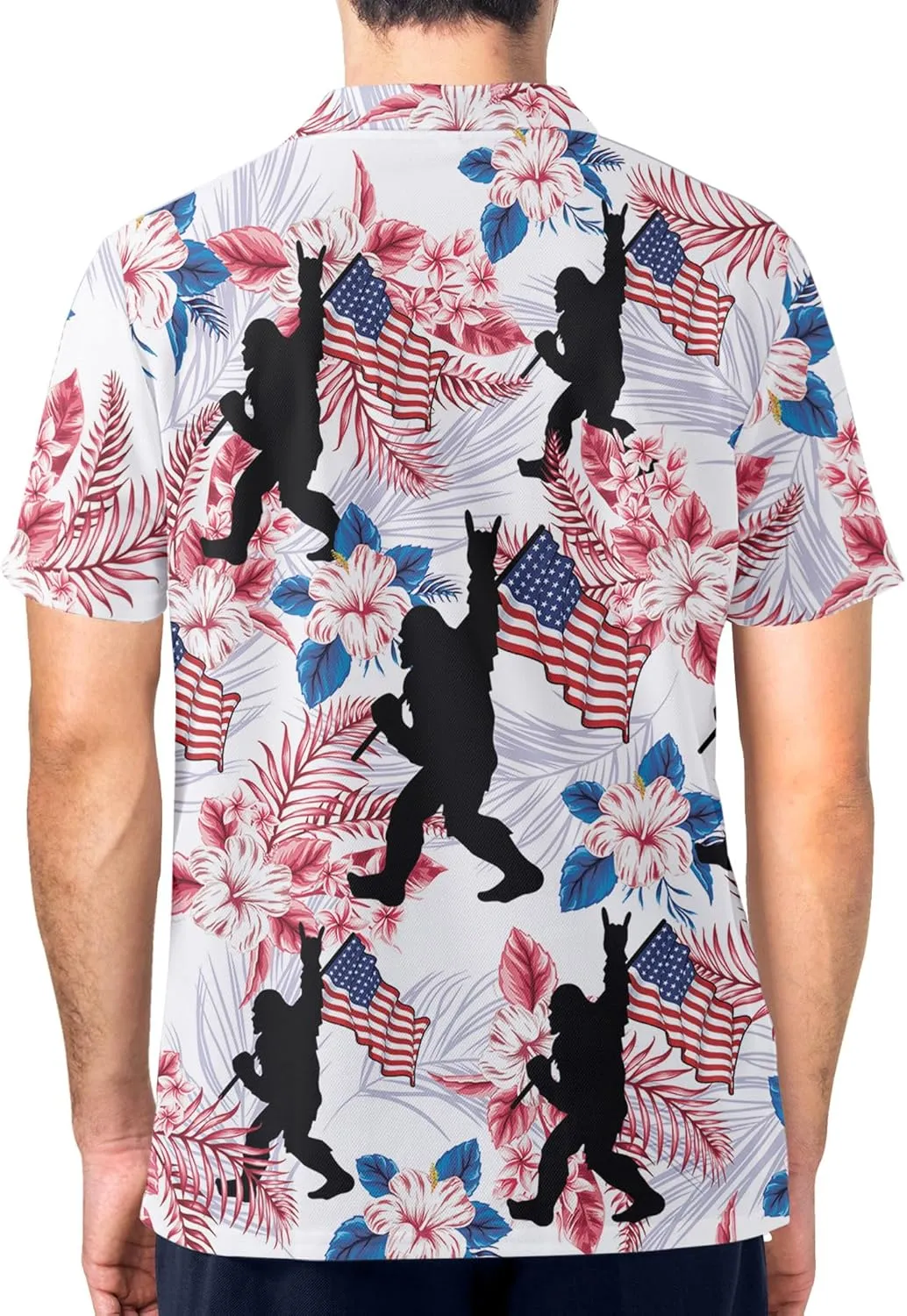 Funny Golf Shirt for Men Print Hawaiian Mens Polo Shirts Crazy Golf Gifts